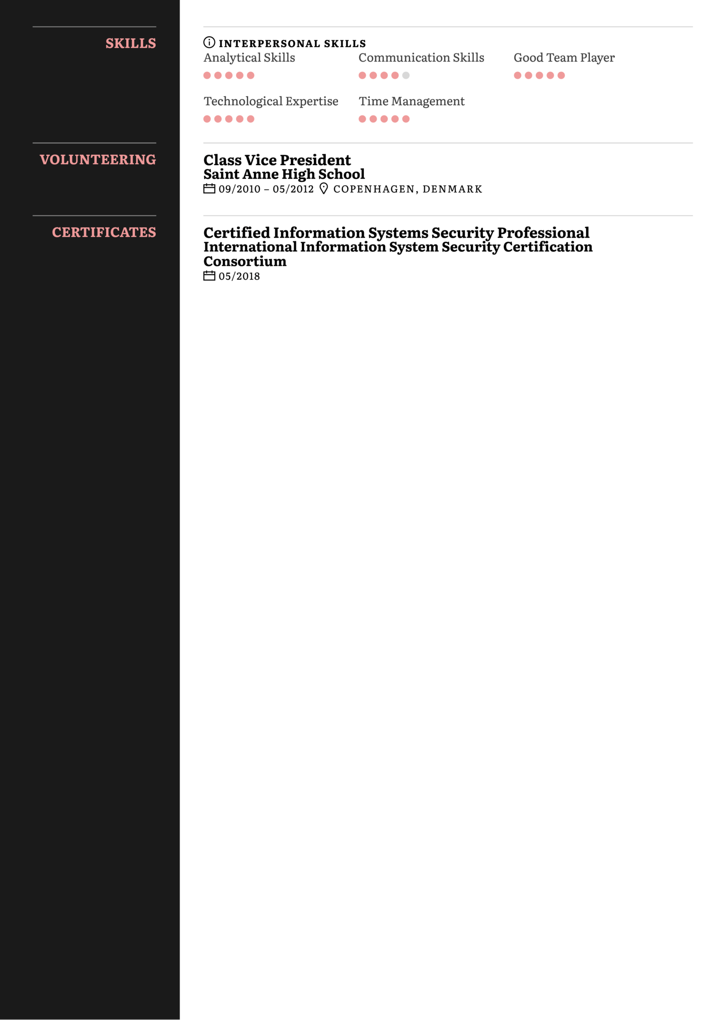Network Security Analyst Resume Example Kickresume