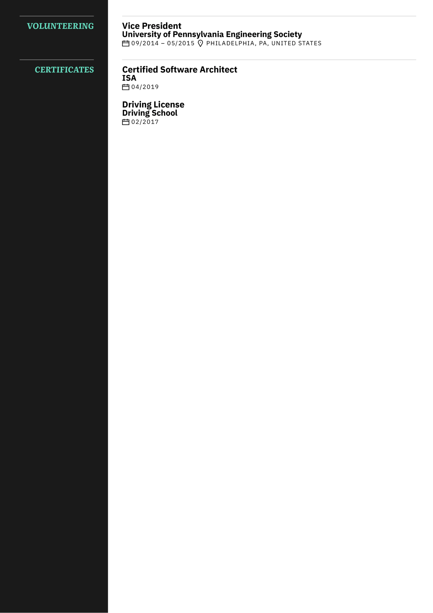 Software Architect Resume Sample | Kickresume