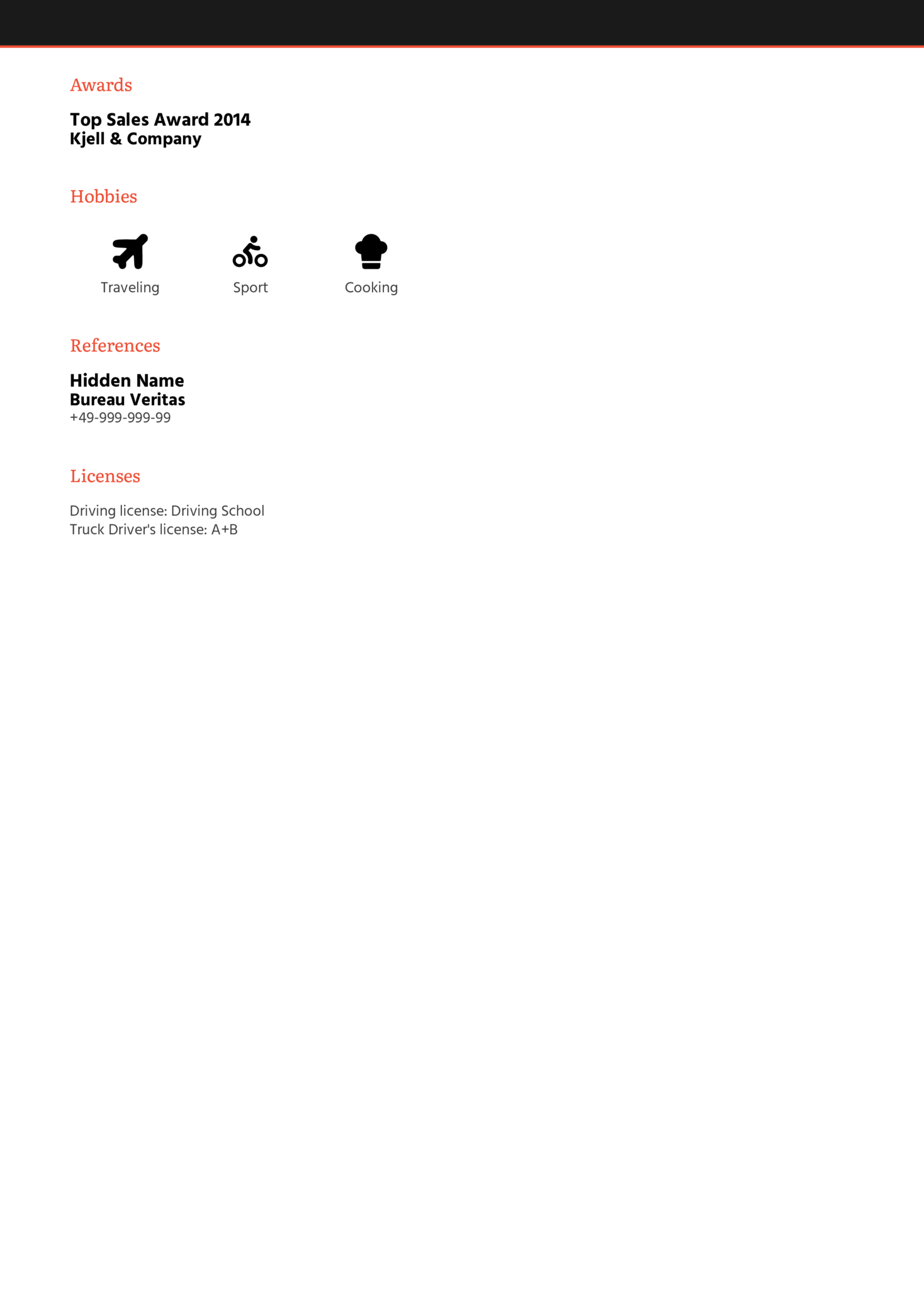 Maersk Business Partner CV Example Kickresume