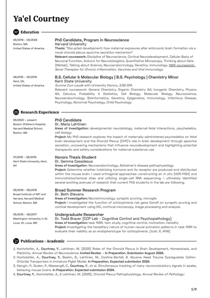 Postdoctoral Researcher at Stanford University CV Sample